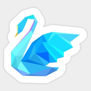 MINIMALIST POLYGON SWAN Sticker